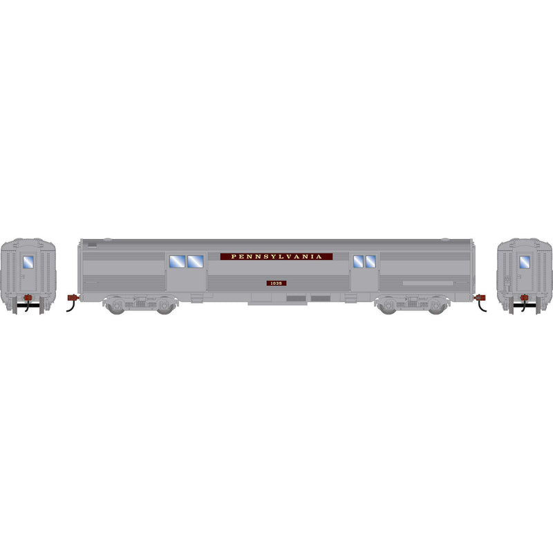 PREORDER Roundhouse HO 3544 Streamline Baggage Car, Pennsylvania