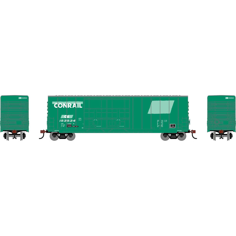 PREORDER Roundhouse HO 3555 50 High-Cube Smooth Side Box Car, Conrail