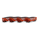 Athearn Roundhouse RND50020 HO 34' 2-Bay Rib Side Hopper With Load, WDLX