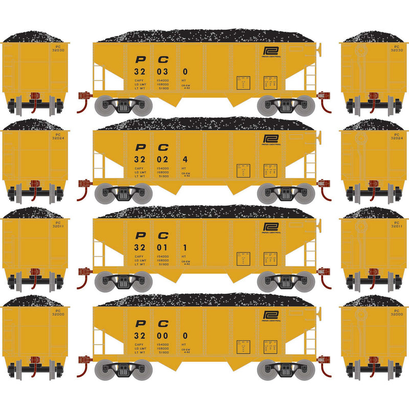 PREORDER Athearn Roundhouse RND50021 HO 34' 2-Bay Rib Side Hopper With Load, PC