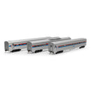 Athearn Roundhouse RND79121 HO Streamline Passenger Cars, AMTK (3)