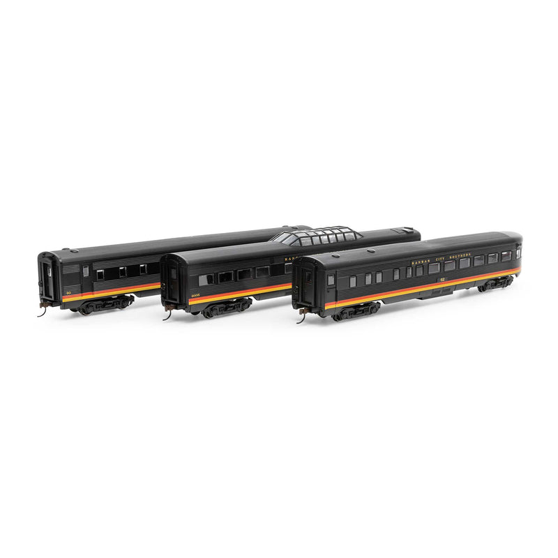 Athearn Roundhouse RND79127 HO Streamline Passenger Cars, KCS (3)