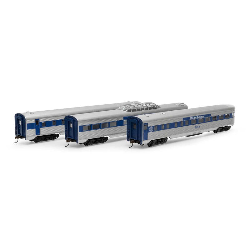 Athearn Roundhouse RND79129 HO Streamline Passenger Cars, Pan Am (3)