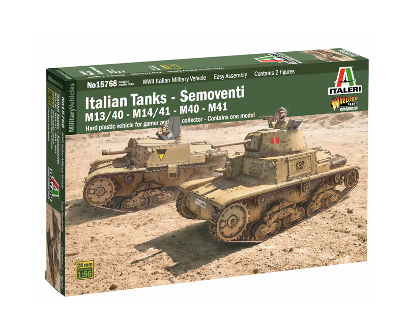 Italeri 15768 - SCALE 1 : 56 Italian Tanks - Semoventi M13/40 - M14/41 - M40 - M41