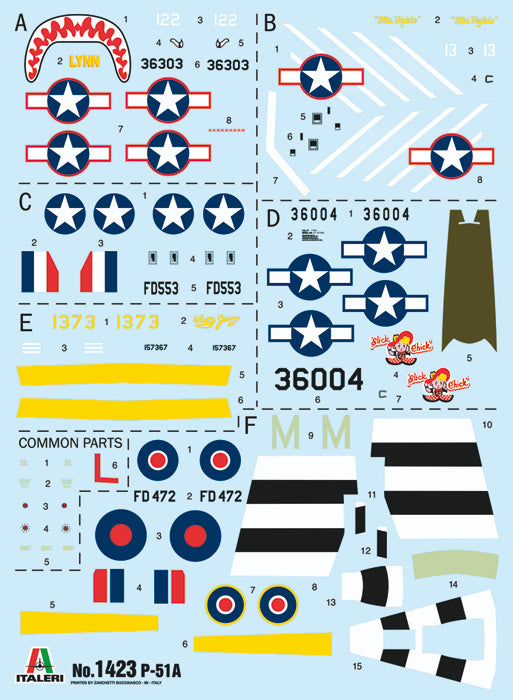 Italeri 1423 - SCALE 1 : 72 P-51A Mustang