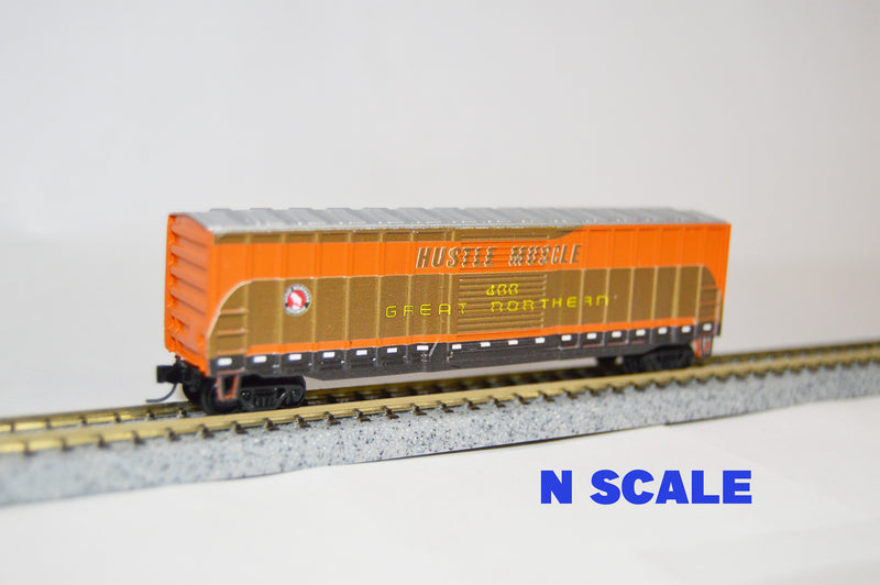 Value Trains USA N N10215 Boxcar, Great Northern Hustle Muscle
