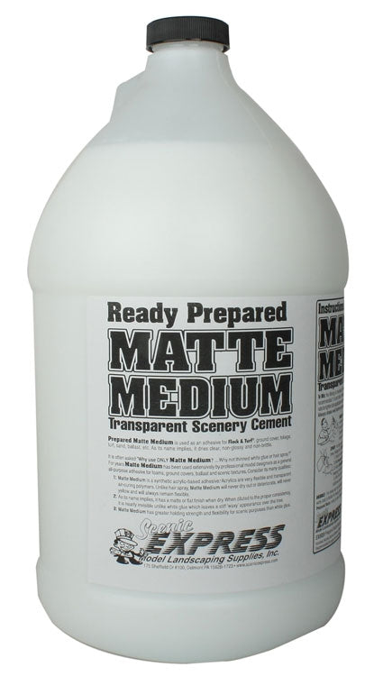Scenic Express EX0020 Prepared Matte Medium Transparent Scenic Cement, 1 Gallon Bottle