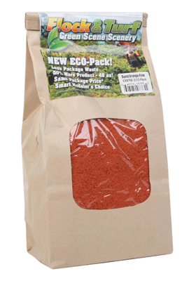 Scenic Express EX876E Flock and Turf Ground Cover, Burnt Orange Fine 48 oz. ECO Pack