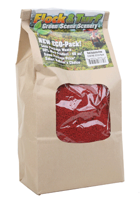 Scenic Express EX878E Flock and Turf Ground Cover, Autumn Red Fine 48 oz. ECO Pack