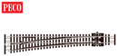 Peco SL-E389F Turnout, Large Radius, Left Hand, N Scale