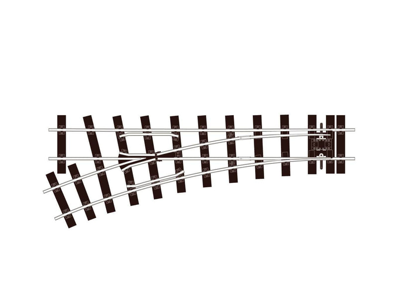 Peco SL-E692 Turnout, Small Radius, Left Hand, Scale SM-32, O Scale