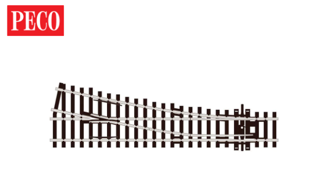 Peco SL-E91 Code 100 Small Radius Turnout - Streamline -- Right Hand, Electrofrog, HO