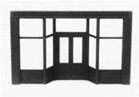 Smalltown USA HO 699-0001 20 Ft. Store Front (Recessed Entry)