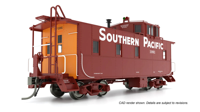 PREORDER Rapido 162013 HO SP C-40-3 Steel Caboose: SP - Gothic Large w/ roofwalk: