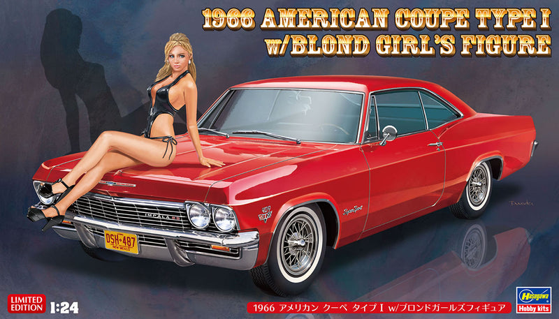 Hasegawa Models 52202 1966 American Coupe Type I w/Blonde Girls Figure