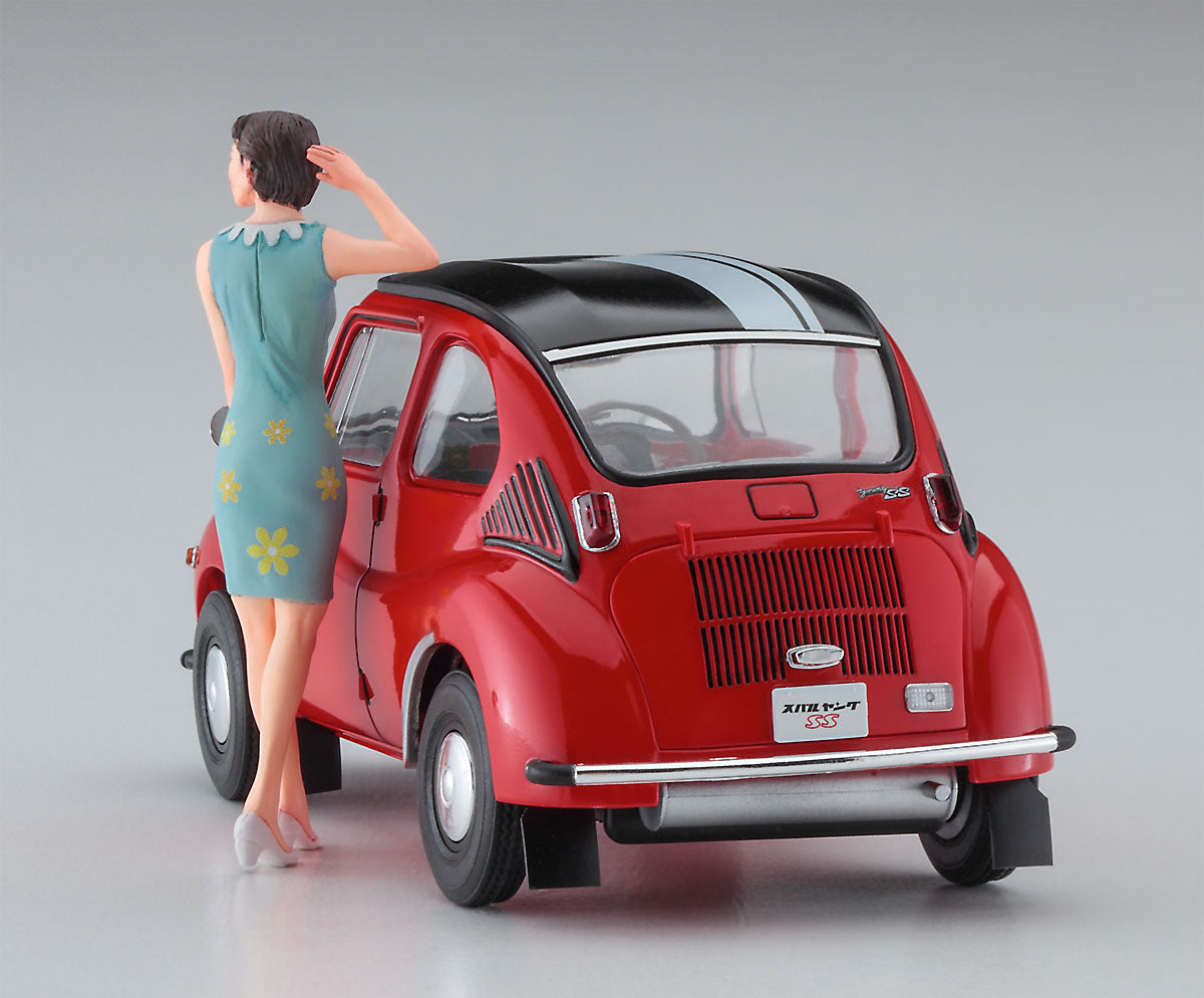 Hasegawa Models 52291 Subaru 360 Young SS w/60's Girls Figure 1:24 Sca