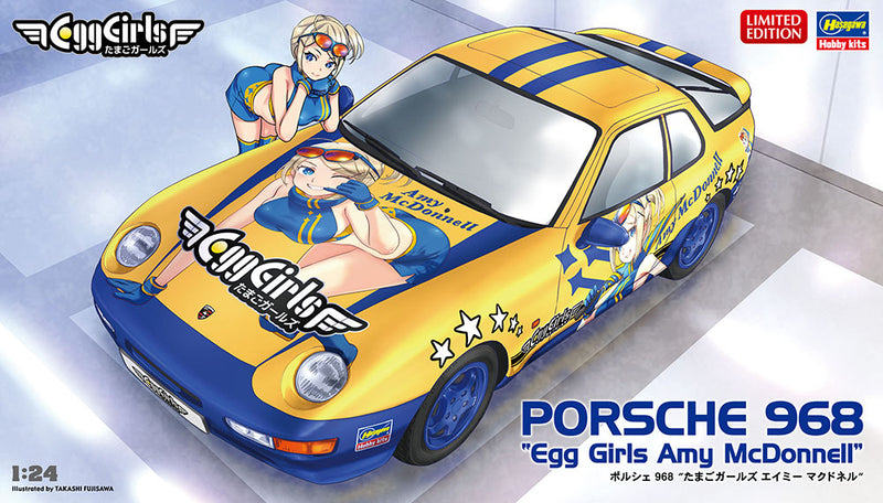 Hasegawa Models 52338 Porsche 968 “Egg Girls Amy McDonnell” 1:24 SCALE MODEL KIT