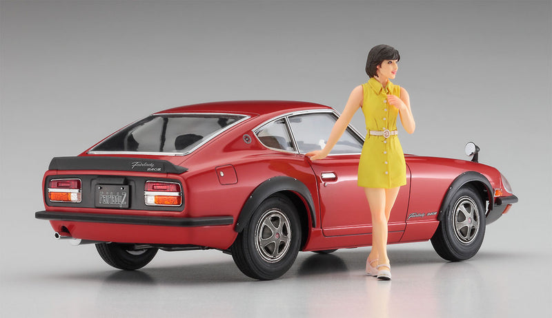 Hasegawa Models 52339 Nissan Fairlady 240ZG w/70's Girls Figure 1:24 SCALE MODEL KIT