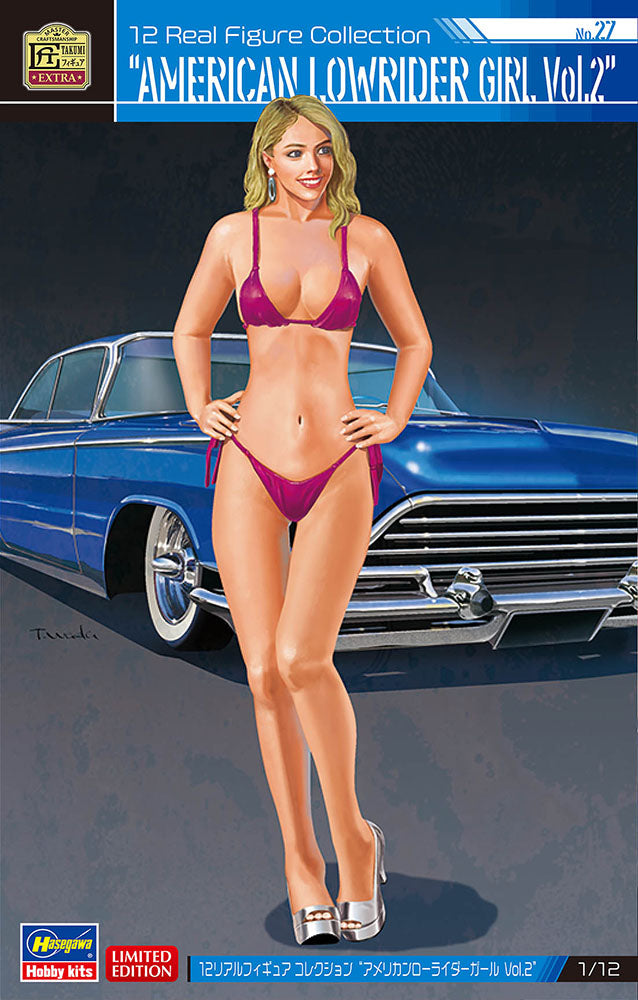 Hasegawa Models 52351 12 Real Figure Collection No.27 “American Lowrider Girl Vol.2” 1:12 Scale Model Kit