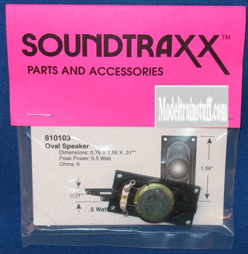SoundTraxx 810103 40mm x 20mm x 8mm(D) (1.5748"x 0.787402" x 0.314961") Oval Speaker