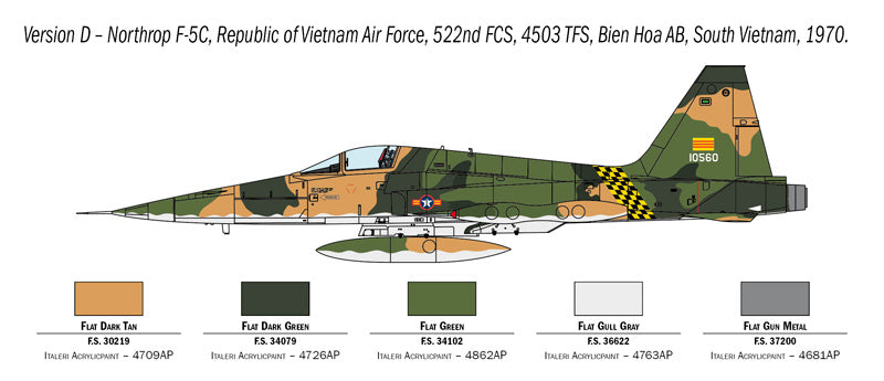 Italeri 1441 - SCALE 1 : 72 F-5A Freedom Fighter