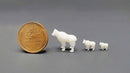 All Scale Miniatures HO 870964 Mountain Goats, Unpainted 3D Printed Figures (5)