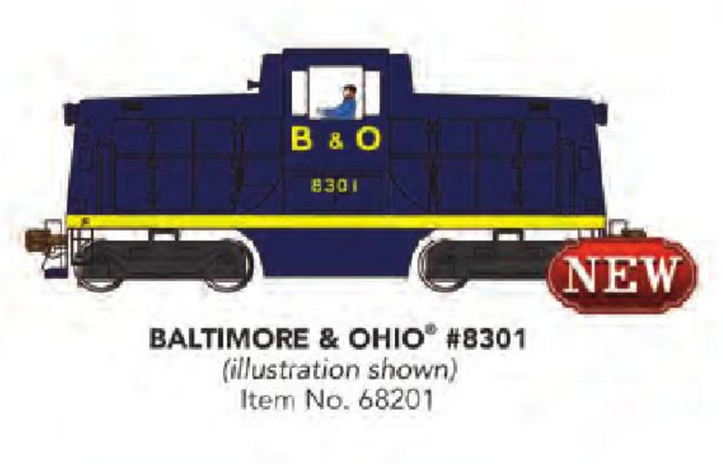 Bachmann 68201 GE 44-Ton Switcher - Sound and DCC - Sound Value -- Baltimore & Ohio 8301 (blue, yellow), HO