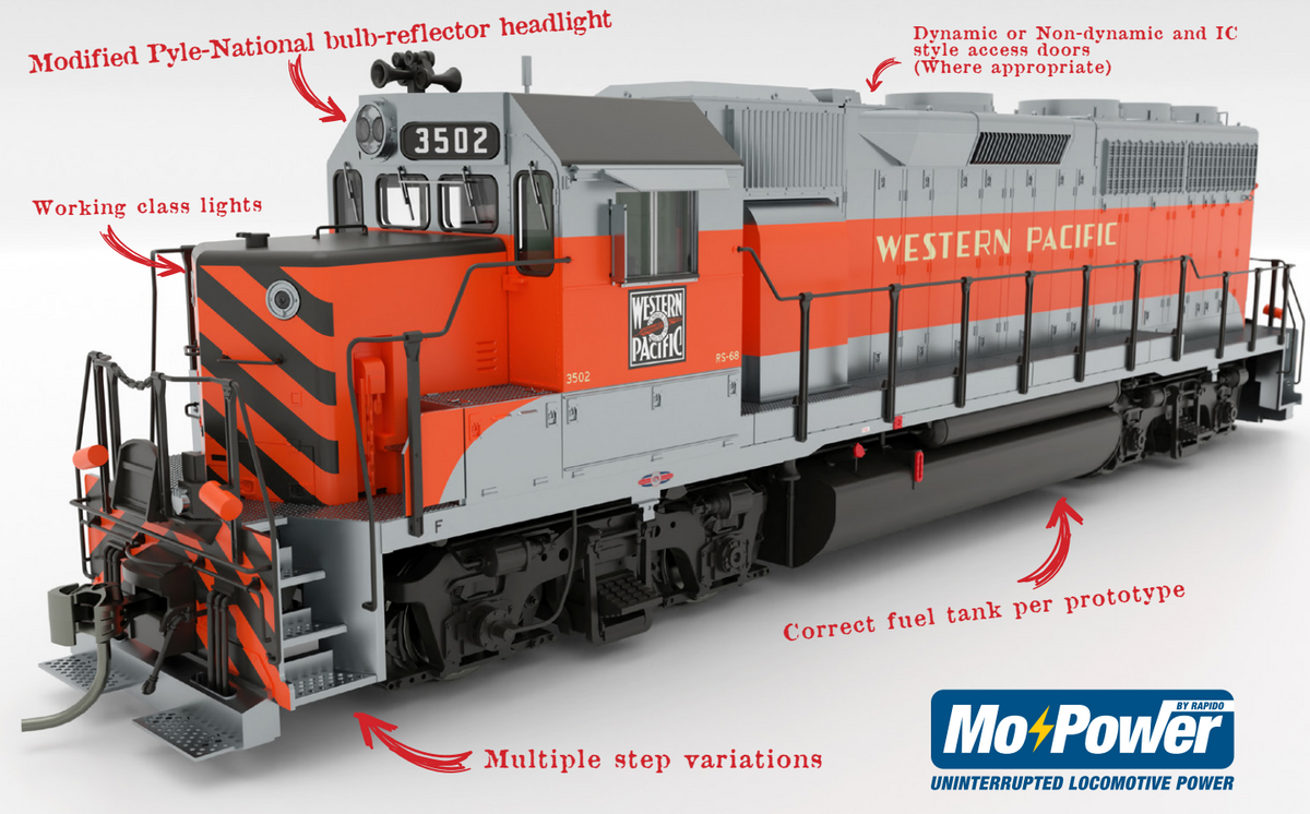 PREORDER Rapido 040035 HO EMD GP40 (DC/Silent): Western