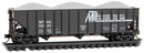 Micro-Trains N 10800570 100-Ton 3-Bay Open Hopper with Rib Sides and Coal Load, Medford Talent & Lake Creek