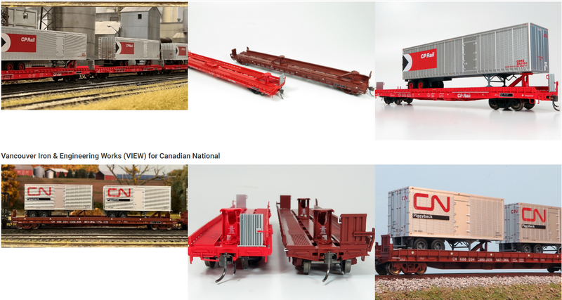 PREORDER Rapido 151003A HO Marine Industries Piggyback Flatcar - Ready to Run -- Canadian Pacific