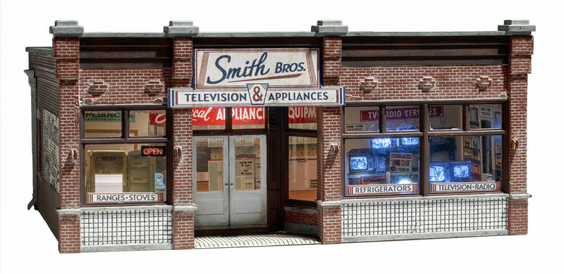 Woodland Scenics N BR4959 Built and Ready Smith Brothers TV and Appliance Store