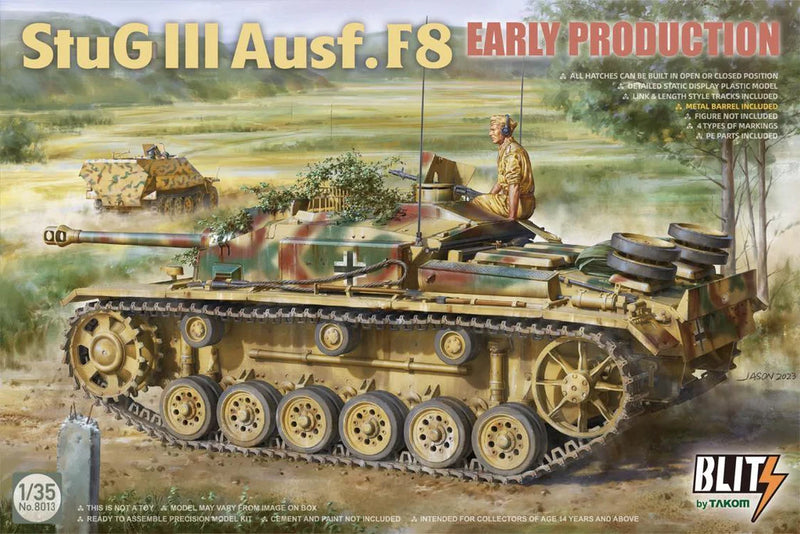 Takom Models - 8013 - 1:35 -StuG III Ausf F8 Early Production Tank Kit