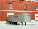 Sylvan Scale Models HO T0231 34' Stainless Steel Dry Van Trailer with Decals, P.I.E