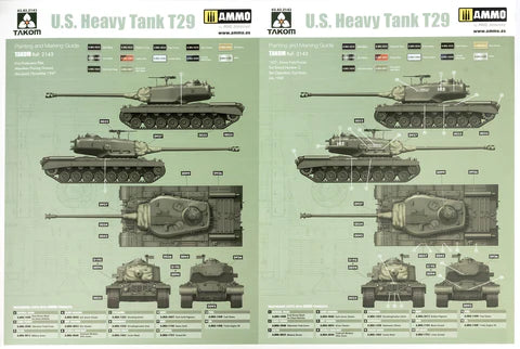 Takom Models - 2143 - 1:35 US T29 Heavy Tank Kit