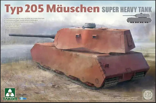 Takom Models - 2159 - 1:35 - Typ 205 MÃ¤uschen Super Heavy Tank