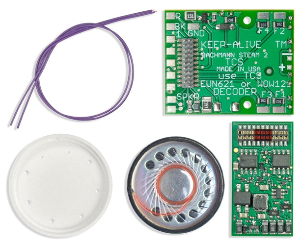 Train Control Systems HO 1901 (WSK-BAC-2) Bachmann DCC Sound Conversion Kit, Heavy 4-8-2 Steam Locomotive