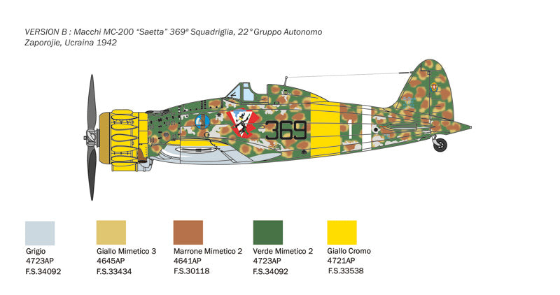 Italeri 2815 - SCALE 1 : 48 MC.200 Saetta