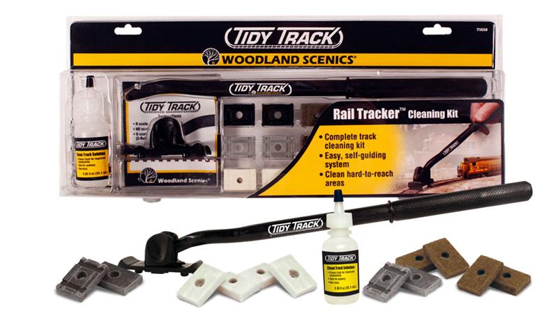 Woodland Scenics TT4550 Tidy Track Rail Tracker Cleaning Kit, HO/N Scale