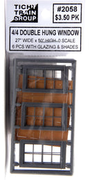 Tichy Train Group O 2058 27" x 50" 4/4 Double Hung Window (6)