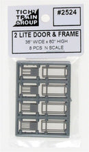 Tichy Train Group N 2524 2 Lite Door and Separate Frame (8)