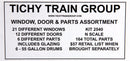 Tichy Train Group N 2540 Window, Door, and Parts Assortment