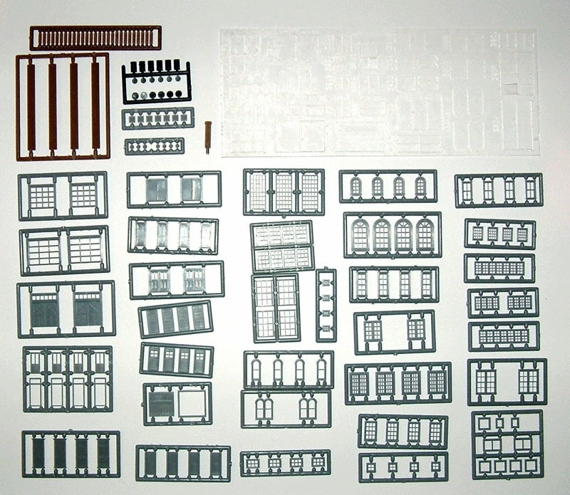 Tichy Train Group N 2540 Window, Door, and Parts Assortment
