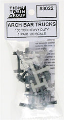 Tichy Train Group HO 3022 100-Ton Heavy Duty Arch Bar Trucks (1 Pair)