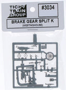 Tichy Train Group HO 3034 Brake Gear Split K Style (1 set)