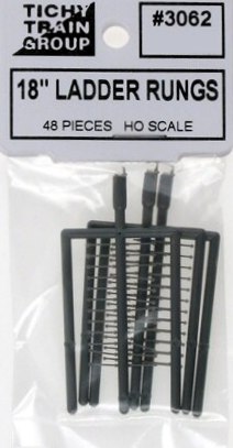 Tichy Train Group HO 3062 18" Ladder Rungs (48)