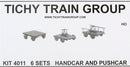 Tichy Train Group HO 4011 Handcar and Pushcar Kit (6 Sets)
