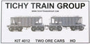 Tichy Train Group HO 4012 22' Wood Ore Car Kit (2 Cars)
