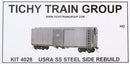 Tichy Train Group HO 4028 Rebuilt 40' USRA Steel Side Box Car Kit