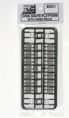 Tichy Train Group HO 8001 Open Grate Platform with Handrails Kit (2)