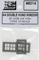 Tichy Train Group HO 8014 32" x 54" 4/4 Double Hung Window (3) (d)